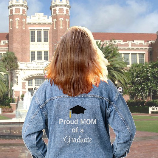 Stolze Mama eines Absolventen Jeansjacke