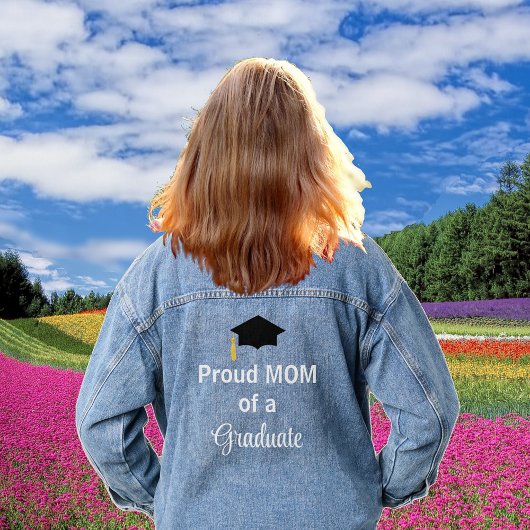 Stolze Mama eines Absolventen Jeansjacke