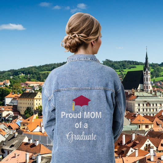 Stolze Mama eines Absolventen Jeansjacke