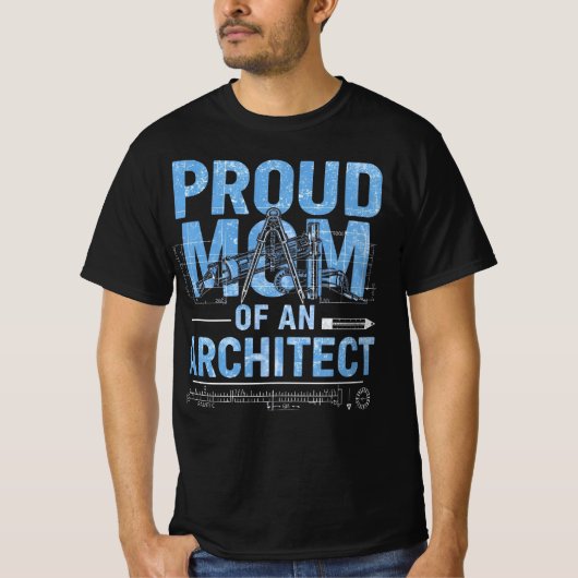 Stolze Mama eines Architekten T-Shirt (Vorderseite)