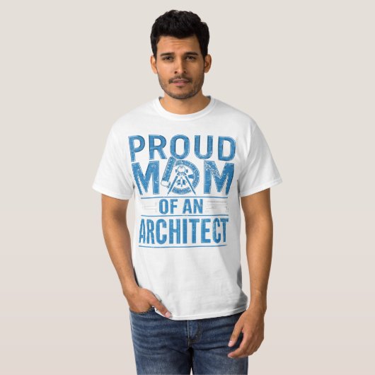 Stolze Mama eines Architekten T-Shirt (Vorne ganz)