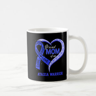 Stolze Mama eines Ataxia Krieger Band Herz T-Shir Kaffeetasse