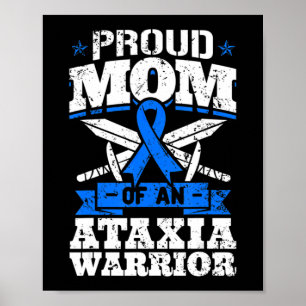 Stolze Mama eines Ataxia Warrior Awareness Ribbon Poster