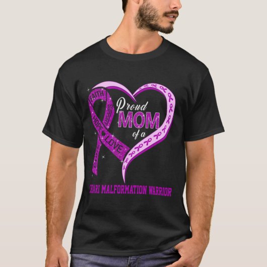 Stolze Mama eines Chiari-Malformation-Kriegers T-Shirt (Vorderseite)