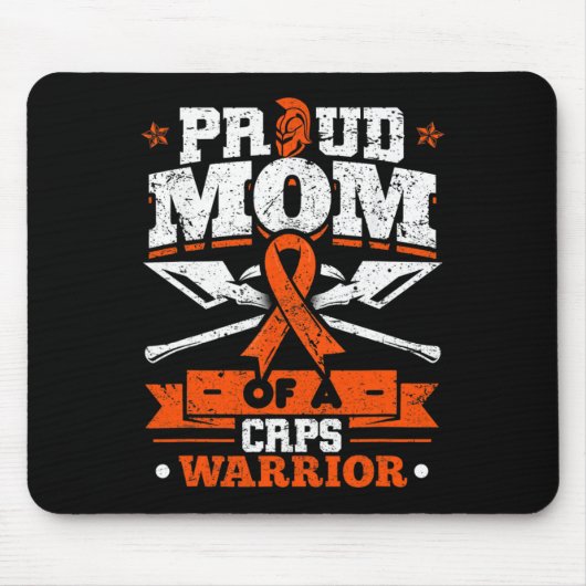 Stolze Mama eines Crps-Krieger Monat Orange Band Mousepad (Vorne)