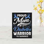 Stolze Mama eines Diabetes-Warrior T1d Karte (Gelbe Blume)
