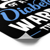 Stolze Mama eines Diabetes-Warrior T1d Poster (Ecke)
