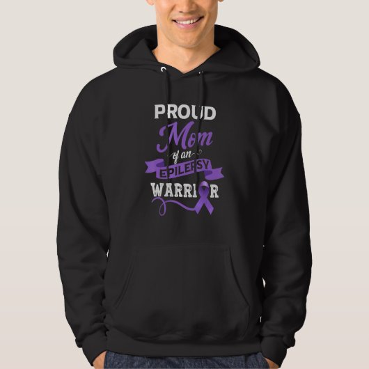 Stolze Mama eines Epilepsie-Krieger-Epilepsie-Awar Hoodie (Vorderseite)
