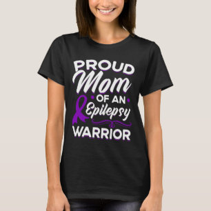 Stolze Mama eines Epilepsie-Krieger-Epilepsie-Awar T-Shirt