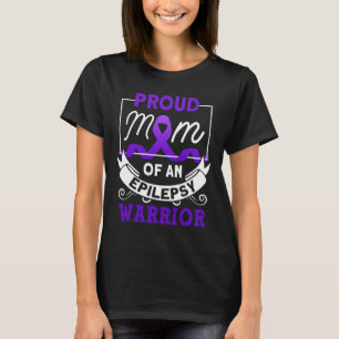 Stolze Mama eines Epilepsie-Krieger-Epilepsie-Awar T-Shirt