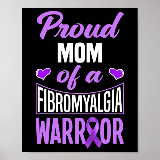 Stolze Mama eines Fibromyalgie-Kriegers 1 Poster (Vorne)