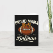 Stolze Mama eines Football-Lineman-Leoparden-Srt-B Karte (Vorderseite)