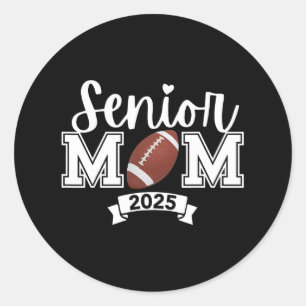 Stolze Mama eines Footll Senior 2025 Niedlich Hear Runder Aufkleber