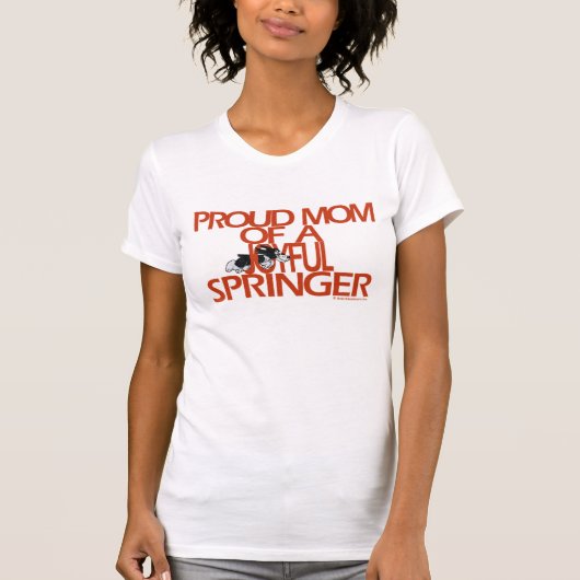 Stolze Mama eines frohen Springer-Schaufel-Shirts T-Shirt (Vorderseite)