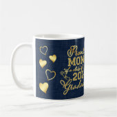 Stolze Mama eines Graduate Foto Navy Blue Gold 202 Kaffeetasse (Links)