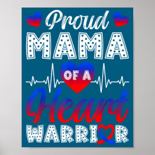 Stolze Mama eines Herzens Kriegers CHD Bewusstsein Poster