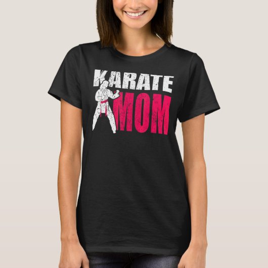 Stolze Mama eines Karate-Kampfes T-Shirt (Vorderseite)