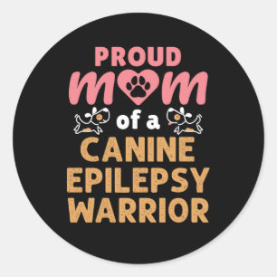 Stolze Mama eines Kieferepileptikerkriegers Runder Aufkleber