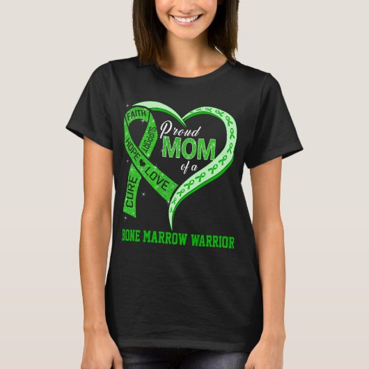 Stolze Mama eines Knochenmarkskriegers T-Shirt (Vorderseite)