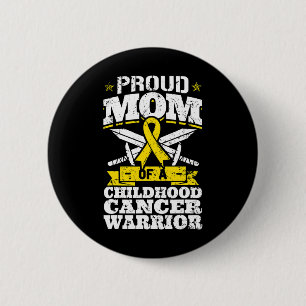 Stolze Mama eines Krebskriegs im Kindesalter Button