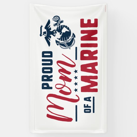 Stolze Mama eines Meeres - Farbe Banner (Vertikal)