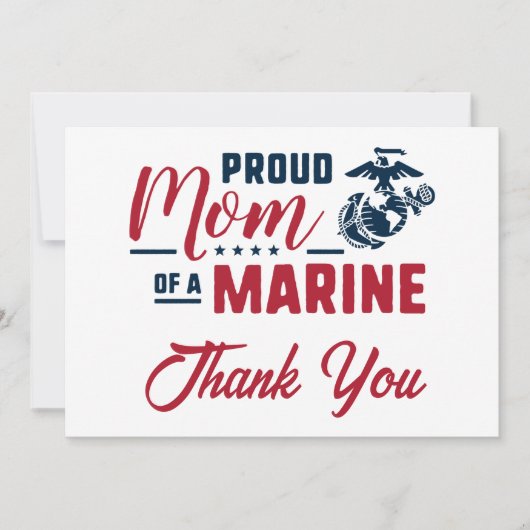 Stolze Mama eines Meeres - Farbe Dankeskarte (Vorderseite)