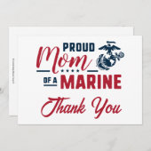 Stolze Mama eines Meeres - Farbe Dankeskarte (Vorne/Hinten)