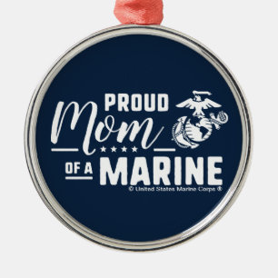 Stolze Mama eines Meeres - Weiß Ornament Aus Metall