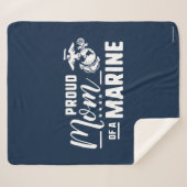 Stolze Mama eines Meeres - Weiß Sherpadecke (Vorderseite (Horizontal))