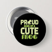 Stolze Mama eines Niedlichen Frosches Button (Vorne & Hinten)