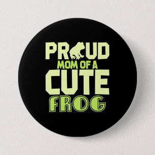 Stolze Mama eines Niedlichen Frosches Button