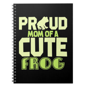 Stolze Mama eines Niedlichen Frosches Notizblock