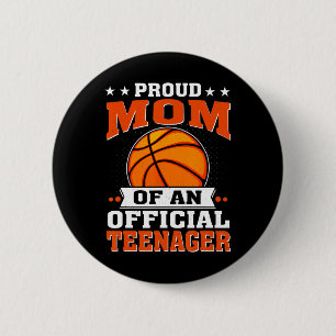 Stolze Mama eines Offiziellen Teenagers am 13. Button