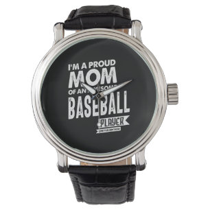 Stolze Mama eines Phantastischen Baseballspielers Armbanduhr