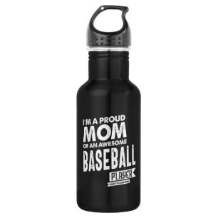 Stolze Mama eines Phantastischen Baseballspielers Edelstahlflasche