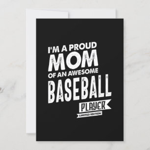 Stolze Mama eines Phantastischen Baseballspielers Einladung