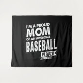 Stolze Mama eines Phantastischen Baseballspielers Wandteppich (Vorderseite (Horizontal))