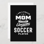Stolze Mama eines Phantastischen Fußballspielers Dankeskarte (Vorne/Hinten)