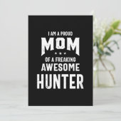 Stolze Mama eines Phantastischen Jägers Dankeskarte (Stehend Vorderseite)