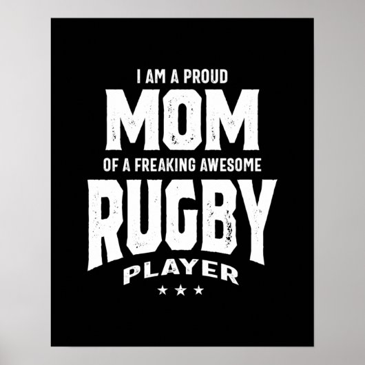 Stolze Mama eines Phantastischen Rugby-Spielers Poster (Vorne)