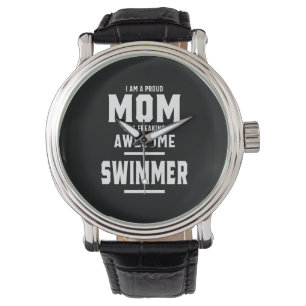 Stolze Mama eines Phantastischen Schwimmers Armbanduhr