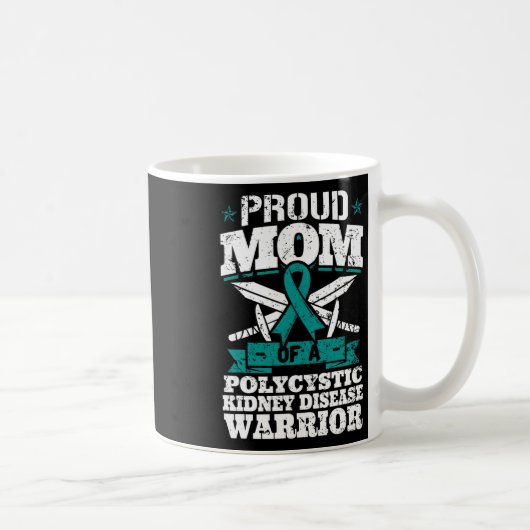 Stolze Mama eines polyzystischen Nierenfunktionsst Kaffeetasse (Rechts)