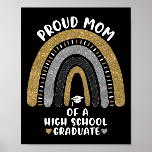 Stolze Mama eines Rainbow-Klassenfahrers Poster (Vorne)