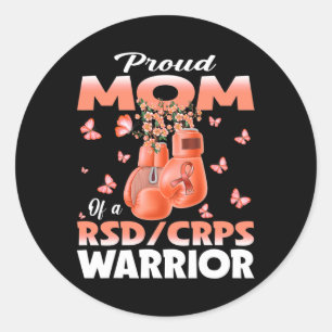 Stolze Mama eines Rsd-Crps-Krieger-Sensibilisierun Runder Aufkleber