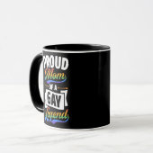 Stolze Mama eines schwulen Legend lustigen LGBTQ P Tasse (Vorderseite Links)