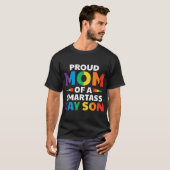 Stolze Mama eines Smartass Gay Son Funny LGB Allly T-Shirt (Vorne ganz)