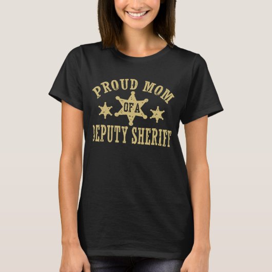 Stolze Mama eines stellvertretenden Sheriffs T-Shirt (Vorderseite)