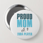 Stolze Mama eines Tuba-Spielers Button (Vorne & Hinten)
