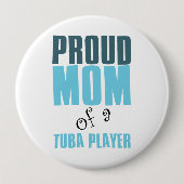 Stolze Mama eines Tuba-Spielers Button (Vorderseite)