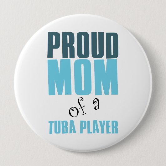 Stolze Mama eines Tuba-Spielers Button (Vorderseite)